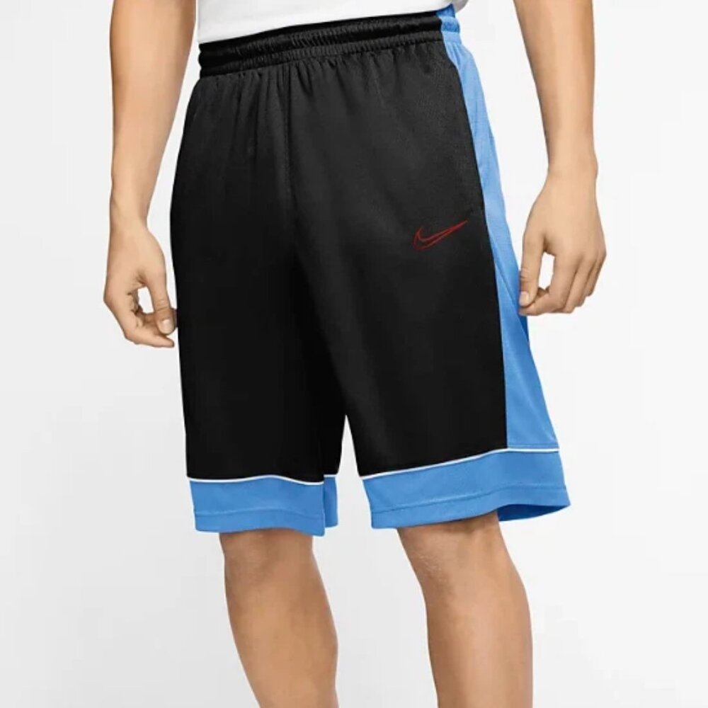 Nike Dri-Fit Fastbreak 10" Basketball Shorts Black Blue Men's M BV9452-010 NEW